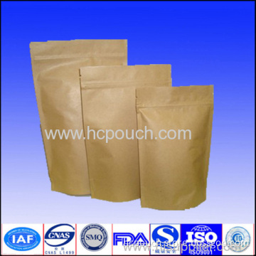 Doypack Kraft Coffee Paper Pouch With Zipper 